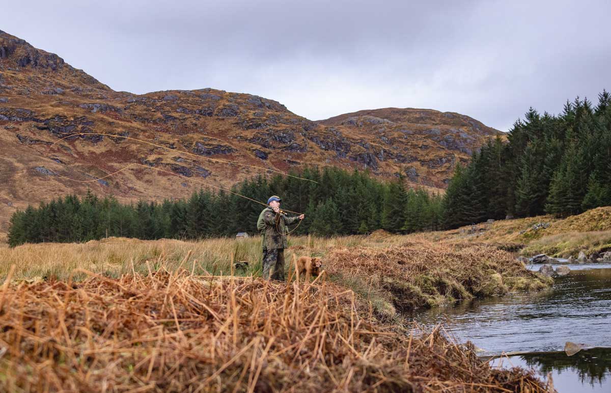 Fly fishing lessons with ghillies at Glen Dessary Estate